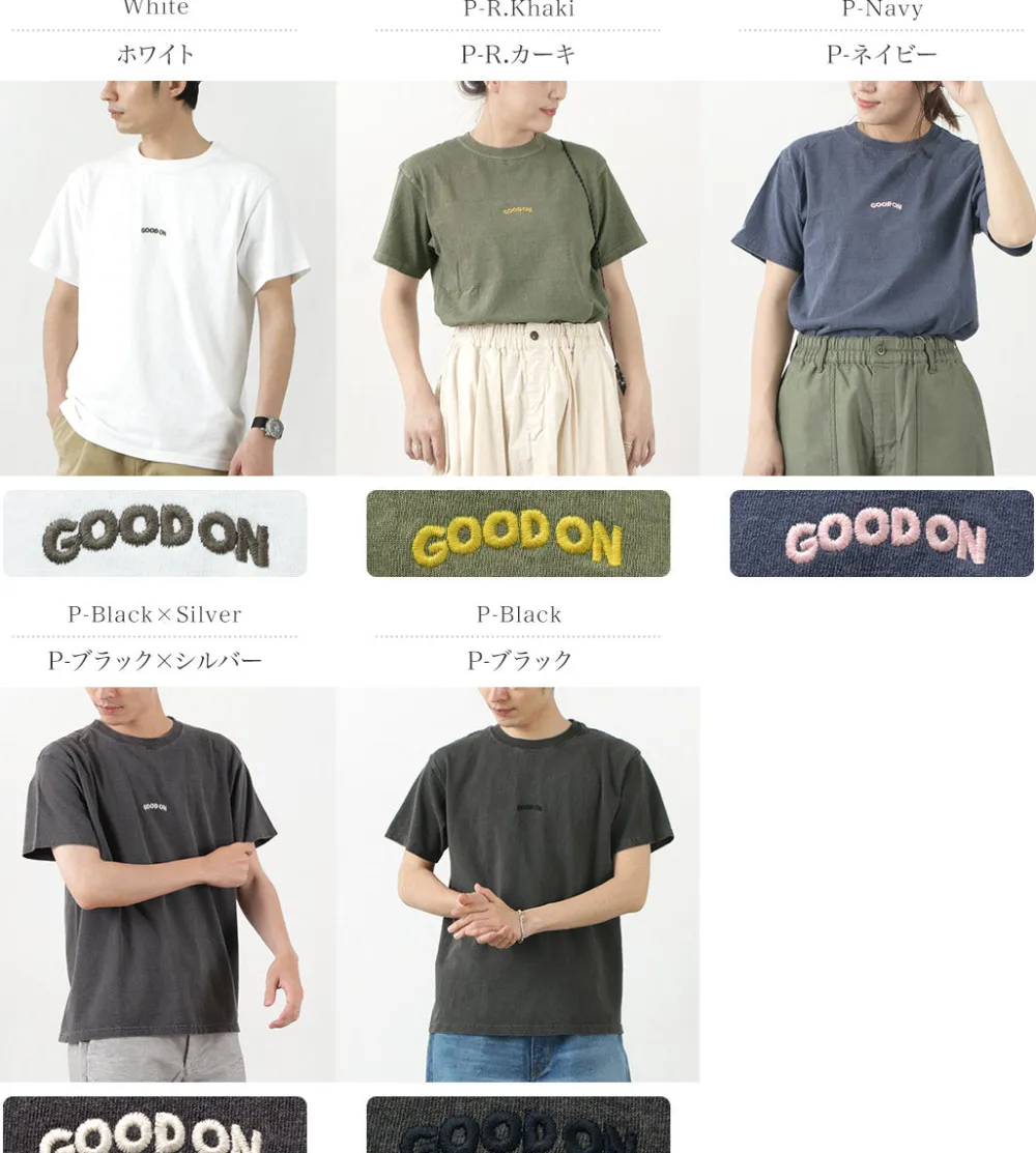 GOOD ON T-Shirts^/ Arch Logo Embroidery T-shirt