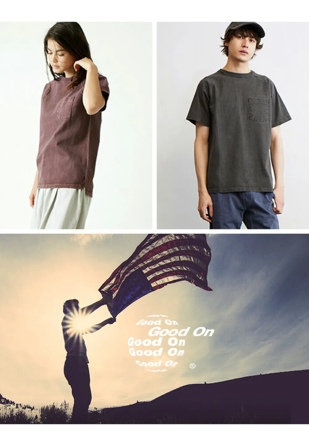 GOOD ON T-Shirts^/ GOST1101 Raglan heavy pocket T-shirt short sleeve