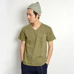 GOOD ON T-Shirts^/ GOST1408 Short sleeve V-neck pocket T-shirt