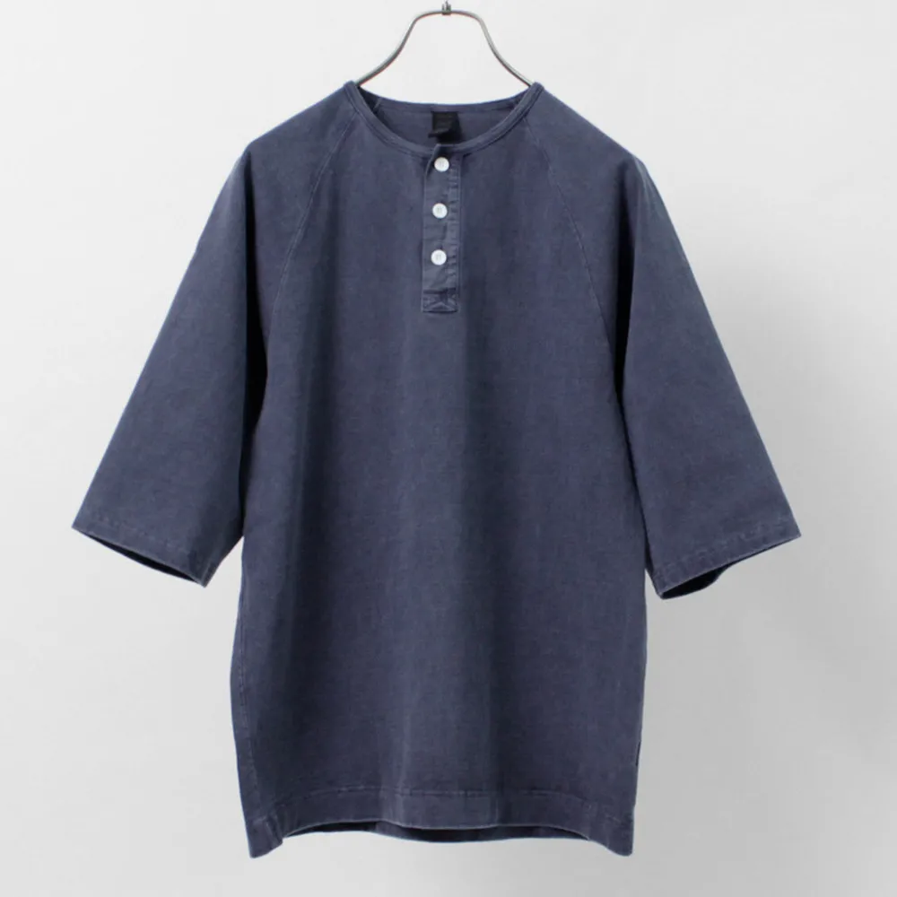 GOOD ON T-Shirts^/ Half Sleeve Heavy Retro Henry Neck T-Shirt