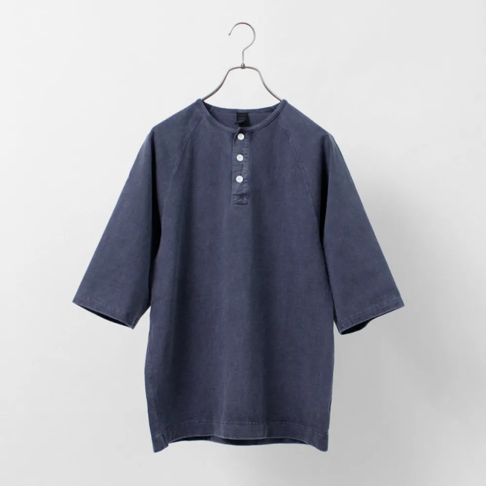 GOOD ON T-Shirts^/ Half Sleeve Heavy Retro Henry Neck T-Shirt