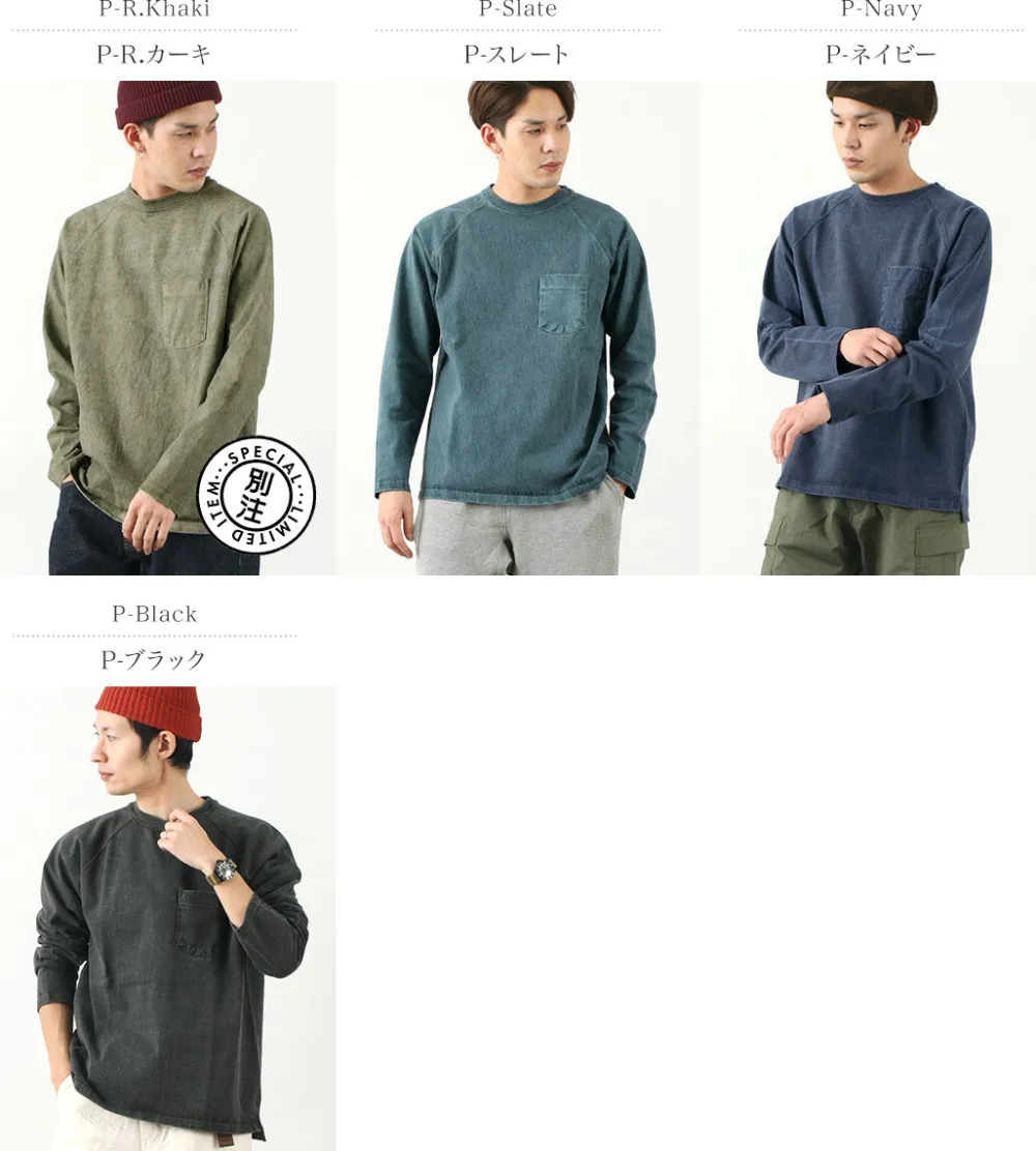 GOOD ON T-Shirts^/ Heavy Raglan Pocket T-Shirt Long Sleeve