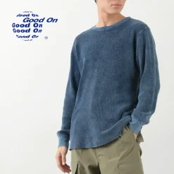 GOOD ON T-Shirts^/ Indigo Long Sleeve Thermal T-Shirt blue