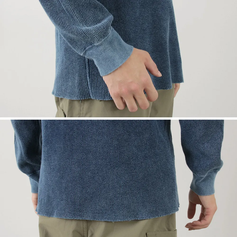 GOOD ON T-Shirts^/ Indigo Long Sleeve Thermal T-Shirt blue