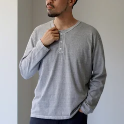 GOOD ON T-Shirts^/ Long Sleeve Henley Neck T-Shirt
