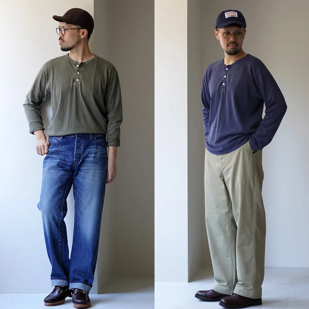 GOOD ON T-Shirts^/ Long Sleeve Henley Neck T-Shirt