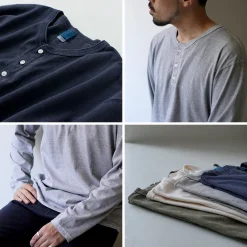 GOOD ON T-Shirts^/ Long Sleeve Henley Neck T-Shirt