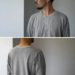 GOOD ON T-Shirts^/ Long Sleeve Henley Neck T-Shirt