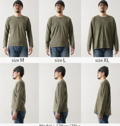 GOOD ON T-Shirts^/ Long Sleeve Henley Neck T-Shirt