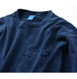 GOOD ON T-Shirts^/ Long Sleeve Pocket Crew Tee / Shave indigo