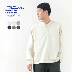 GOOD ON T-Shirts^/ L/S heavy henley T