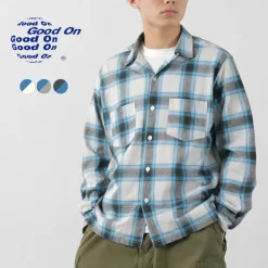 GOOD ON Shirts^/ Ombre Long Sleeve Open Shirt