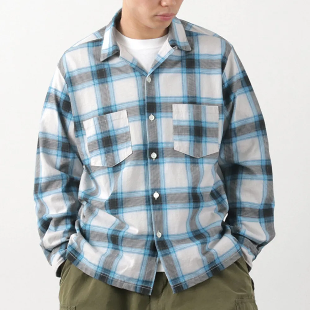GOOD ON Shirts^/ Ombre Long Sleeve Open Shirt