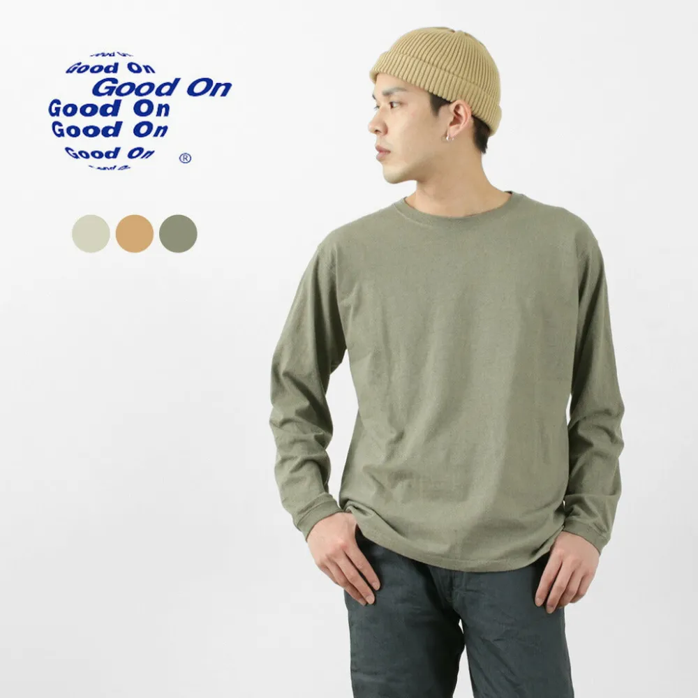 GOOD ON T-Shirts^/ Organic long sleeve crew neck t-shirt