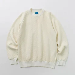 GOOD ON Sweatshirts^/ Quilted Long Sleeve Raglan Crewneck Shirt Photoelectron
