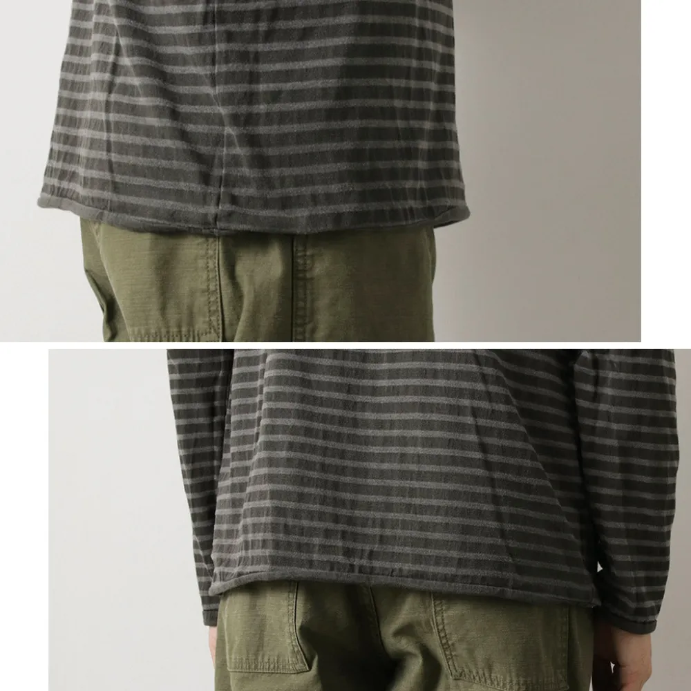 GOOD ON T-Shirts^/ Reversible Striped Long Sleeve Crew T-Shirt GOLT2407