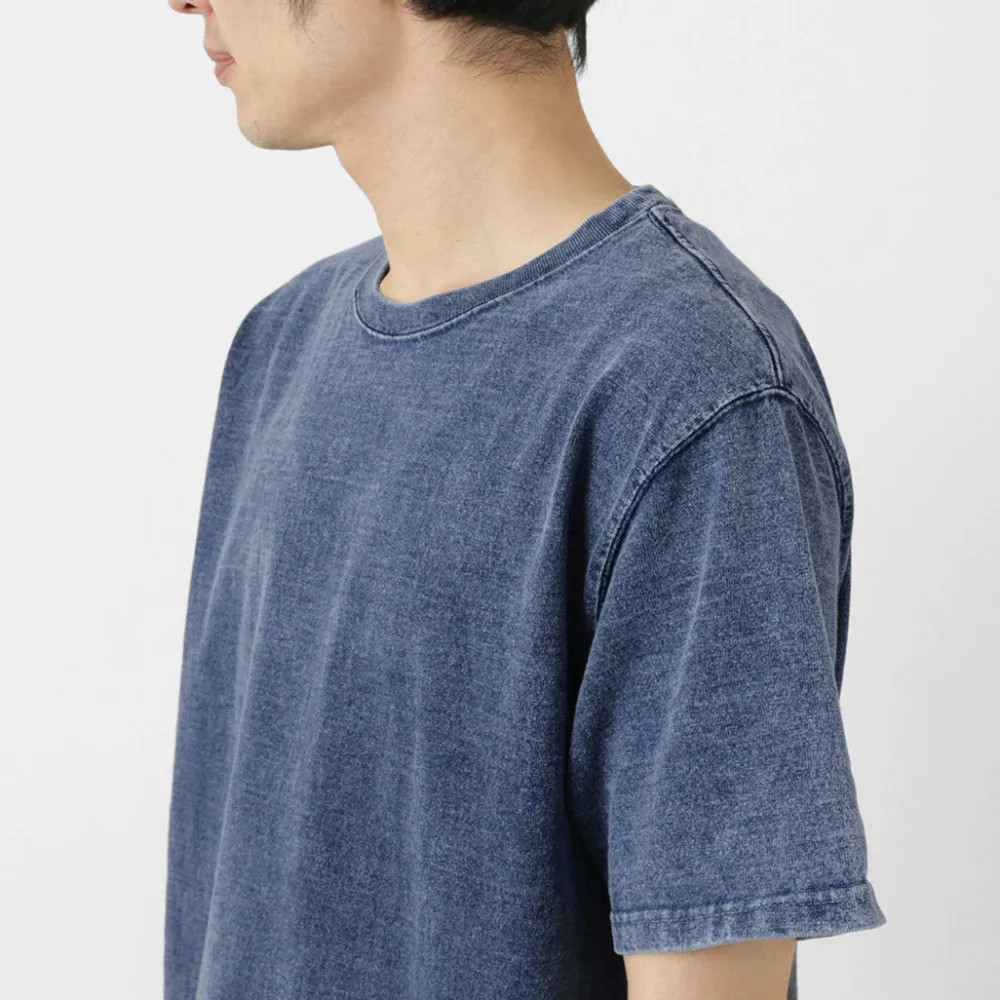 GOOD ON T-Shirts^/ Short Sleeve Heavy Crew Neck T-Shirt indigo