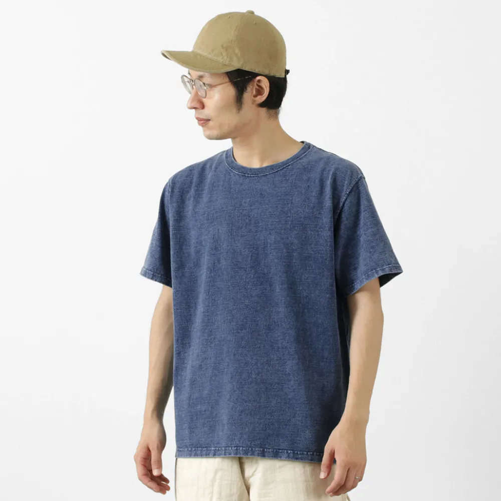 GOOD ON T-Shirts^/ Short Sleeve Heavy Crew Neck T-Shirt indigo