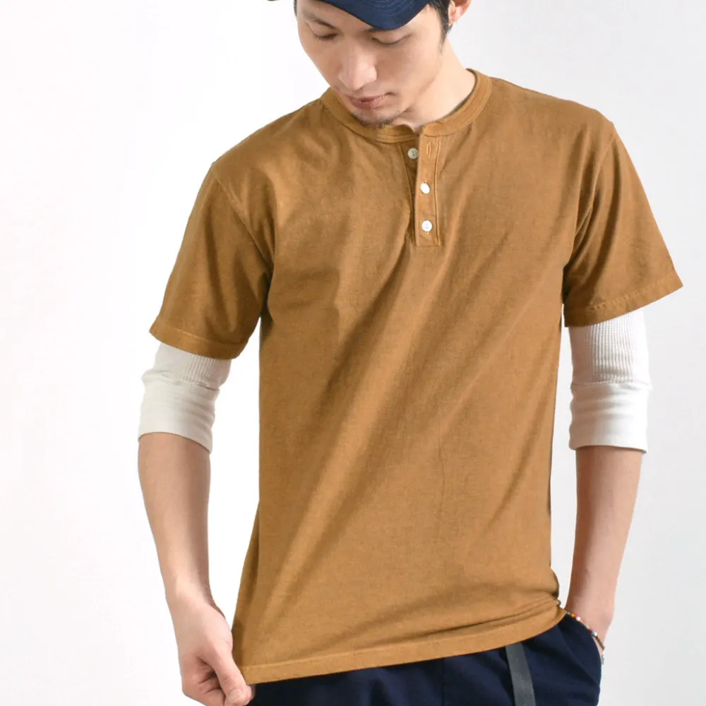 GOOD ON T-Shirts^/ Short sleeve henley neck T-shirt