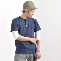 GOOD ON T-Shirts^/ Short sleeve henley neck T-shirt