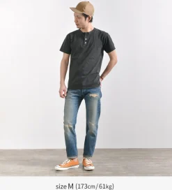 GOOD ON T-Shirts^/ Short sleeve henley neck T-shirt