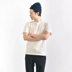 GOOD ON T-Shirts^/ Short sleeve henley neck T-shirt
