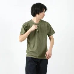 GOOD ON T-Shirts^/ Short sleeve henley neck T-shirt