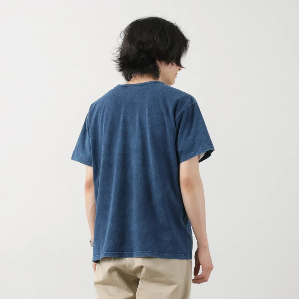 GOOD ON T-Shirts^/ Short Sleeve Henley T-Shirt / Shave indigo