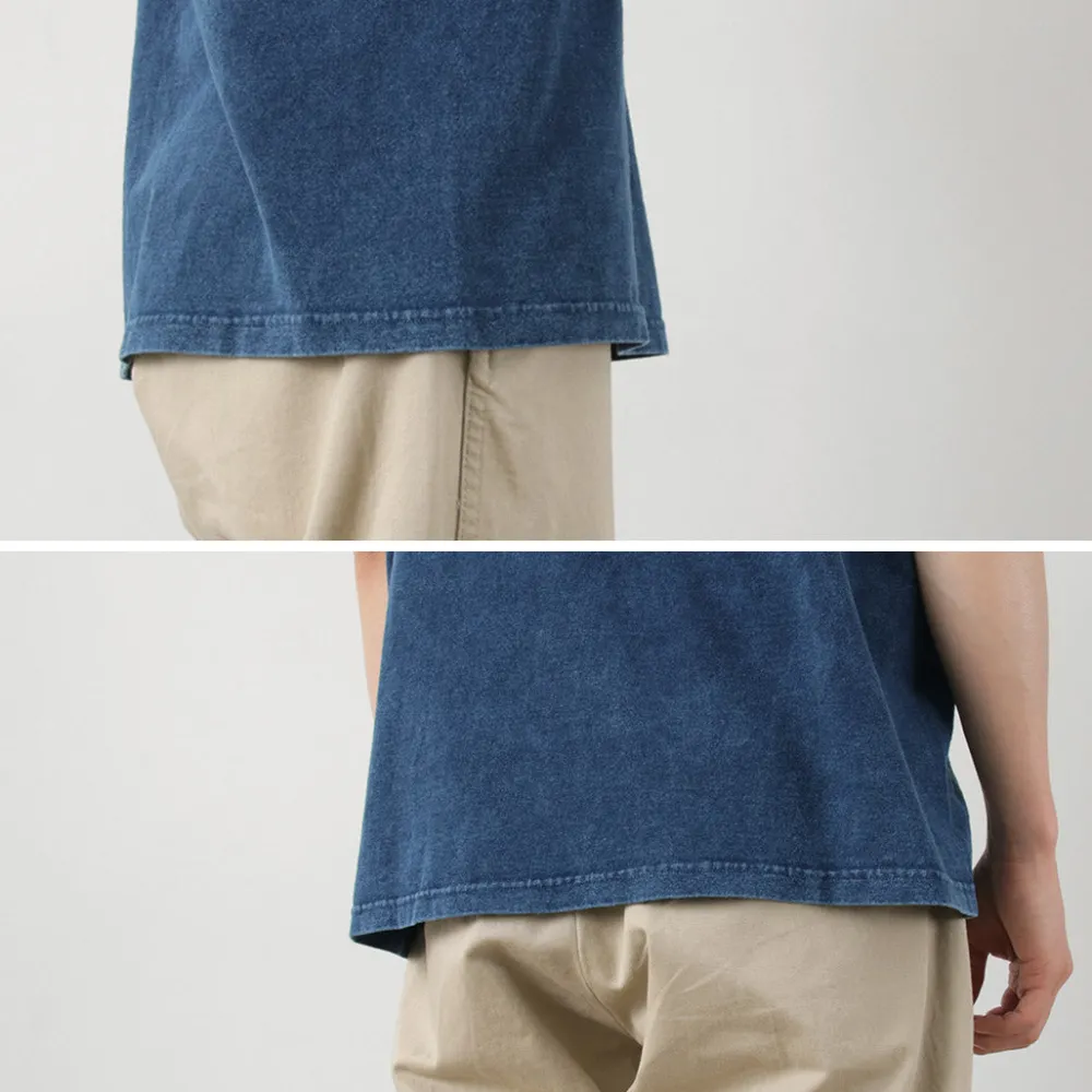 GOOD ON T-Shirts^/ Short Sleeve Henley T-Shirt / Shave indigo