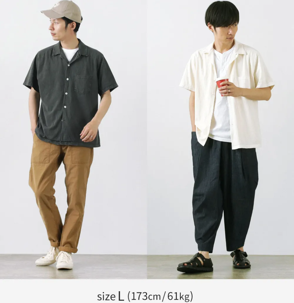 GOOD ON Shirts^/ Short Sleeve TEE Open Collar Shirt