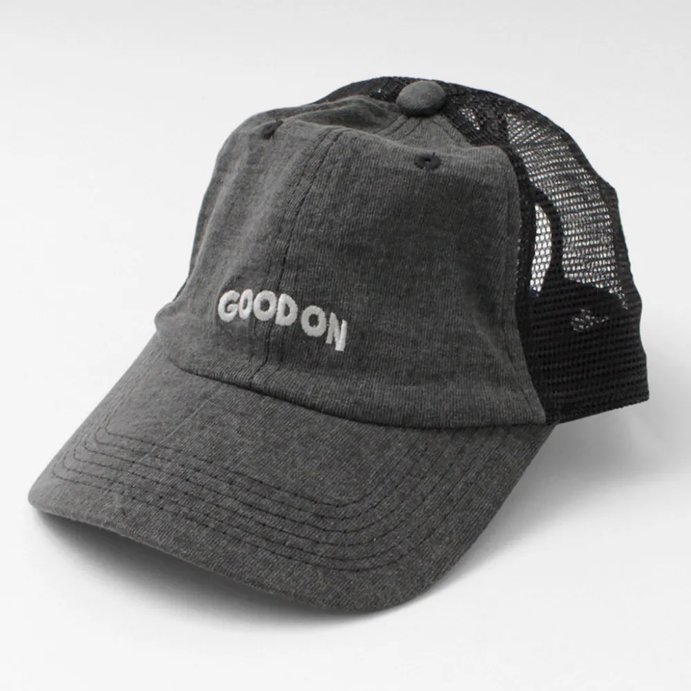 GOOD ON Hats^/ TEE mesh cap embroidery