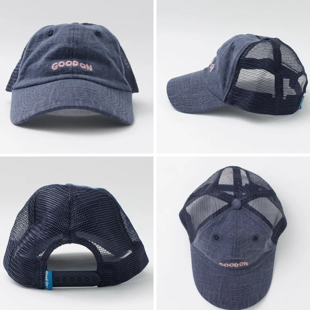 GOOD ON Hats^/ TEE mesh cap embroidery