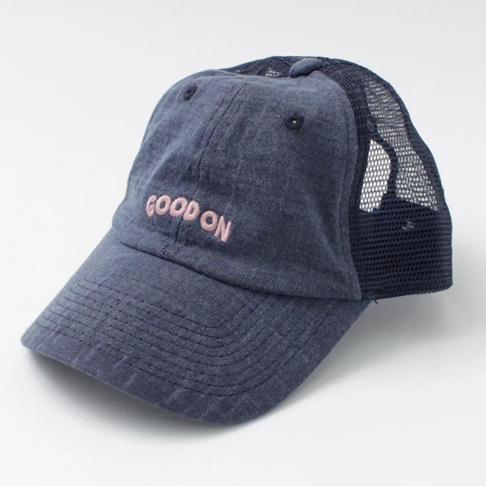 GOOD ON Hats^/ TEE mesh cap embroidery