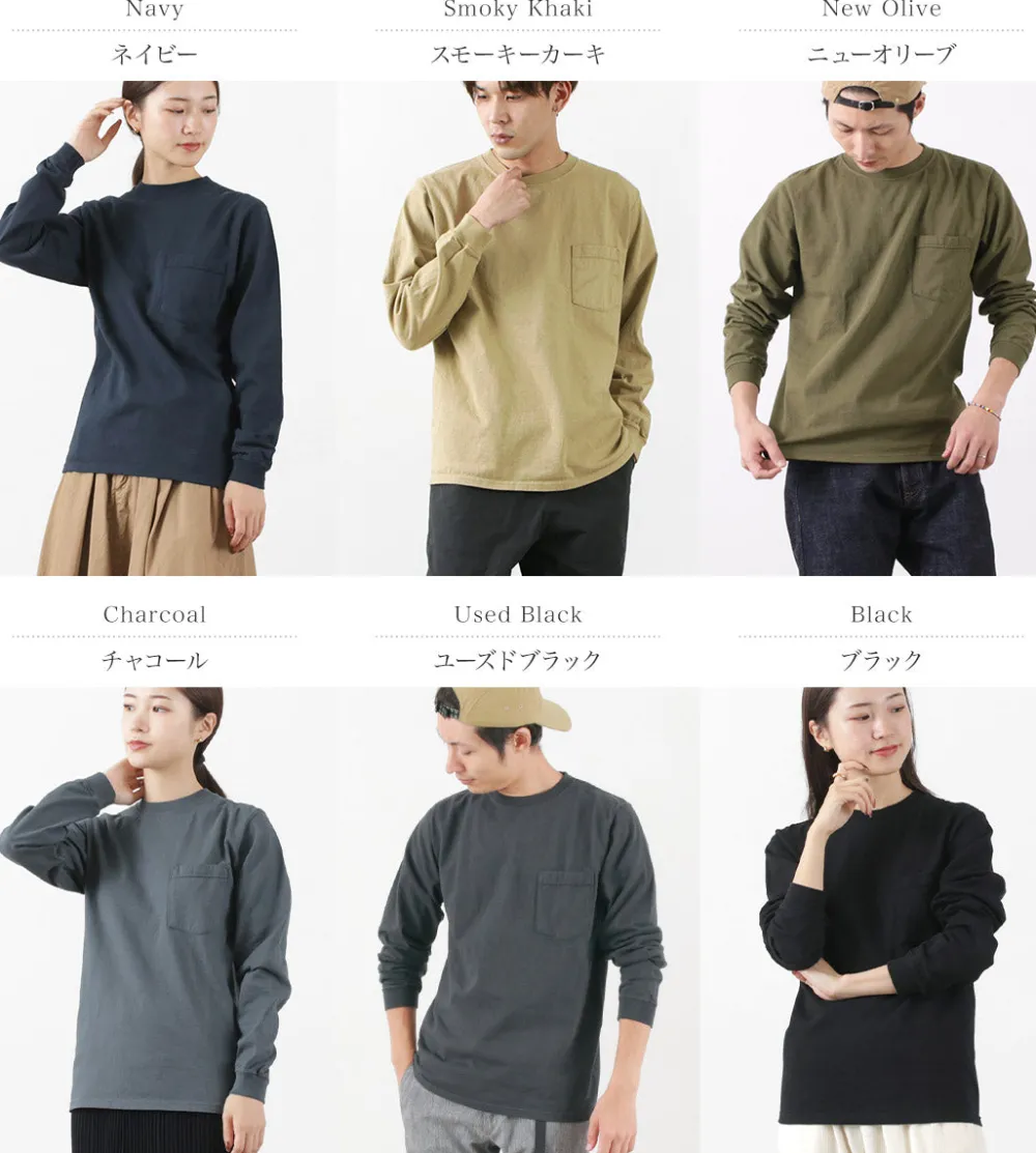 GOODWEAR T-Shirts^/ Crew Neck Pocket T-Shirt Long Sleeve