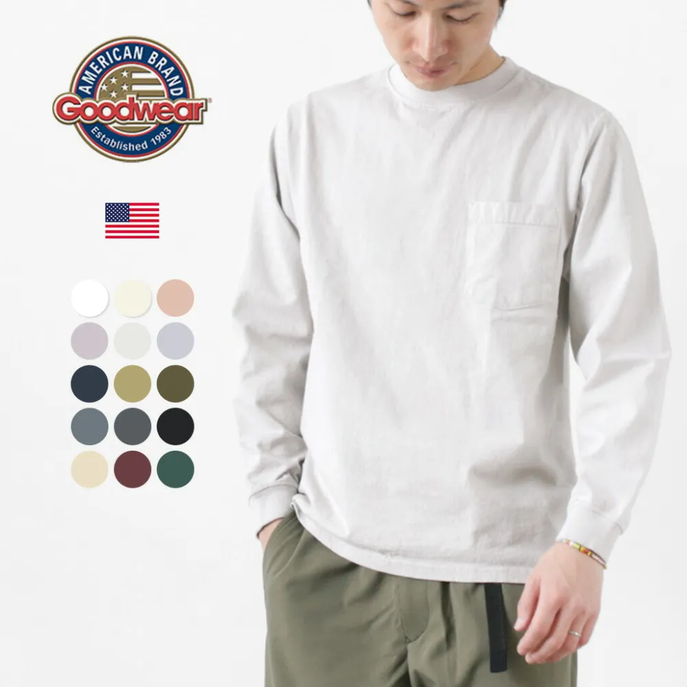 GOODWEAR T-Shirts^/ Crew Neck Pocket T-Shirt Long Sleeve