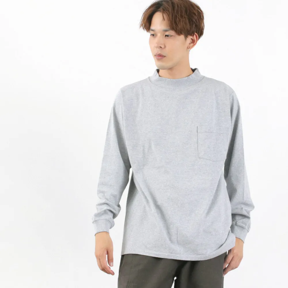 GOODWEAR T-Shirts^/ Long Sleeve Mock Neck Pocket T-Shirt