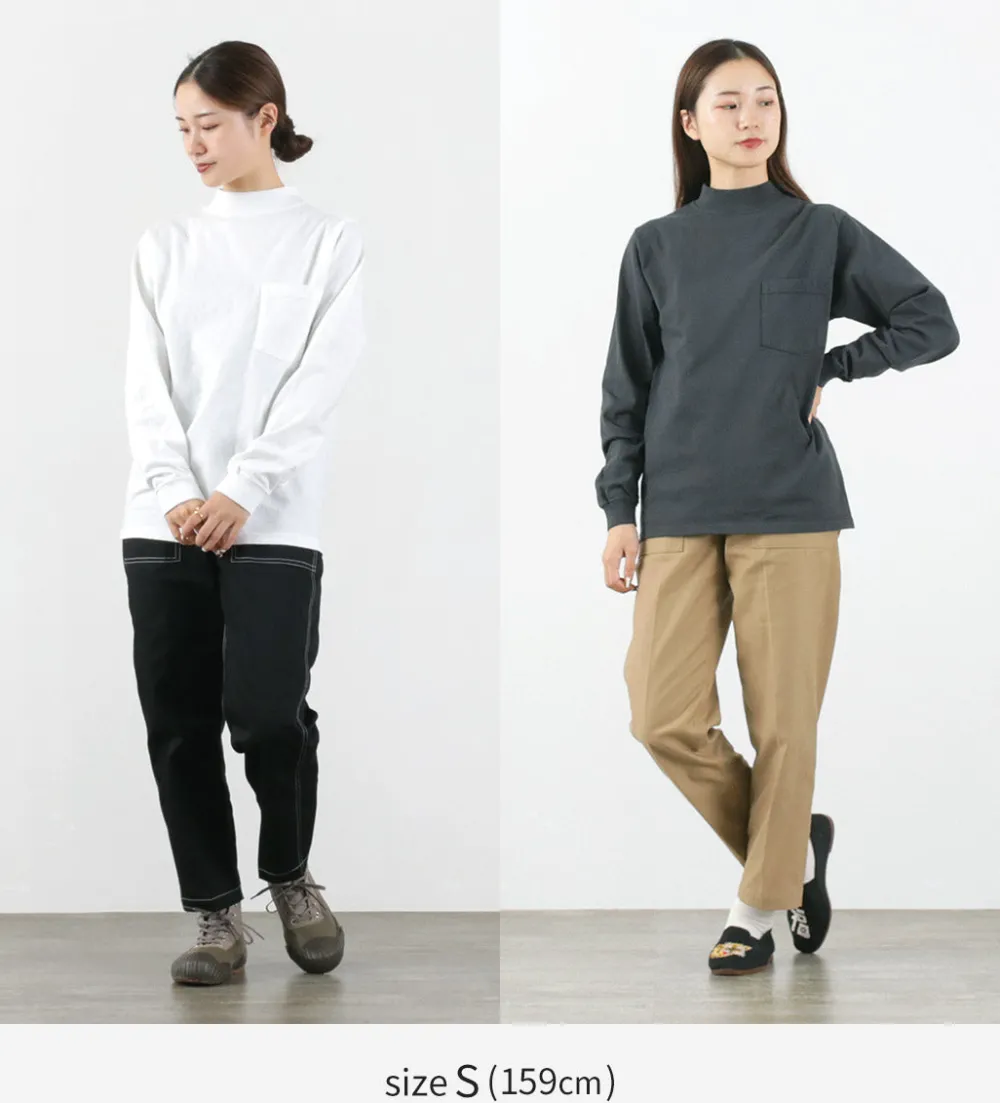 GOODWEAR T-Shirts^/ Long Sleeve Mock Neck Pocket T-Shirt