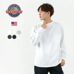GOODWEAR T-Shirts^/ Long Sleeve Mock Neck Pocket T-Shirt
