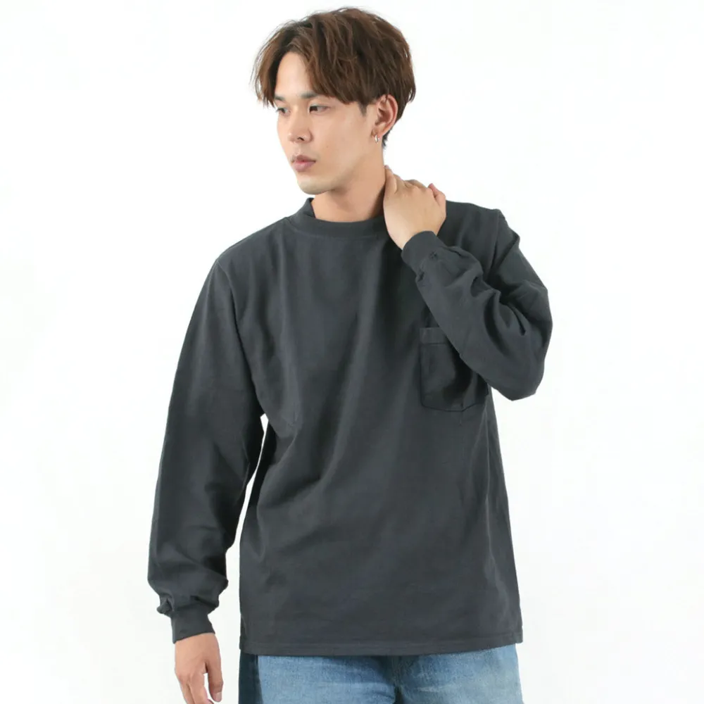 GOODWEAR T-Shirts^/ Long Sleeve Mock Neck Pocket T-Shirt