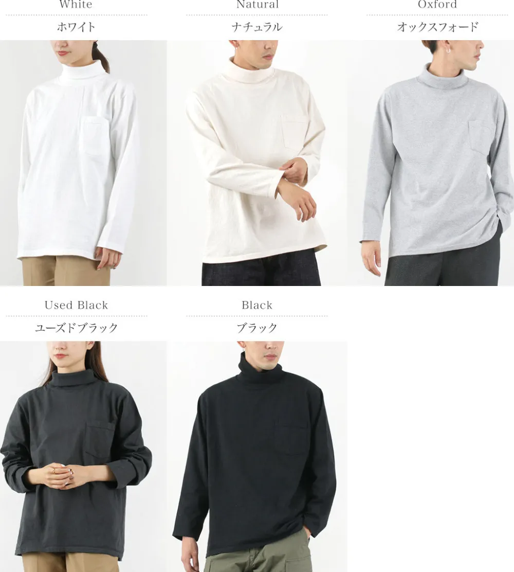 GOODWEAR T-Shirts^/ Long Sleeve Turtle Neck Pocket Tee