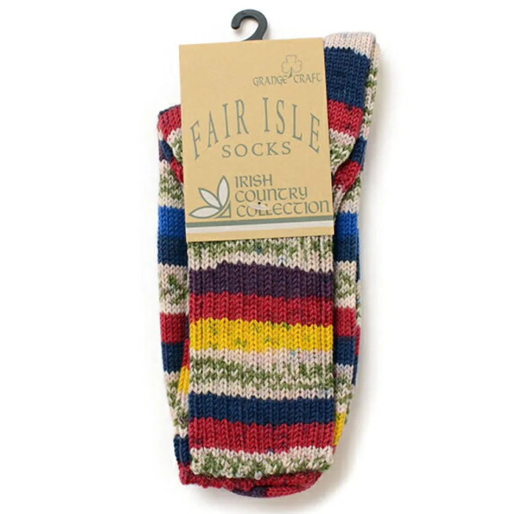 GRANGE CRAFT Socks^/ Fair Isle Wool Socks