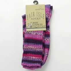 GRANGE CRAFT Socks^/ Fair Isle Wool Socks