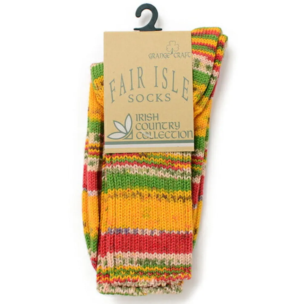 GRANGE CRAFT Socks^/ Fair Isle Wool Socks