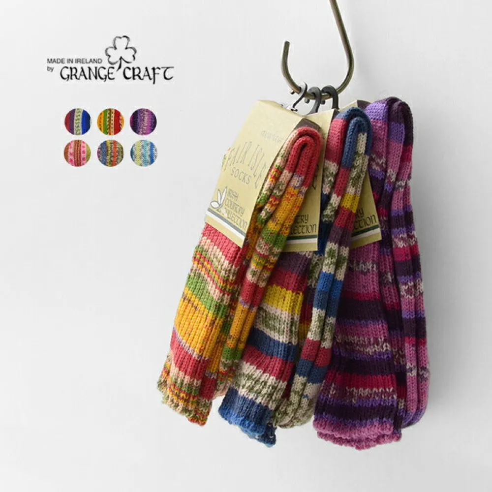 GRANGE CRAFT Socks^/ Fair Isle Wool Socks
