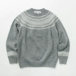 HARLEY OF SCOTLAND Knits^/ Fair Isle Crew Neck Sweater