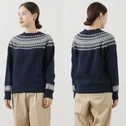 HARLEY OF SCOTLAND Knits^/ Fair Isle Crew Neck Sweater