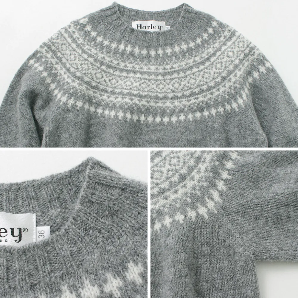 HARLEY OF SCOTLAND Knits^/ Fair Isle Crew Neck Sweater