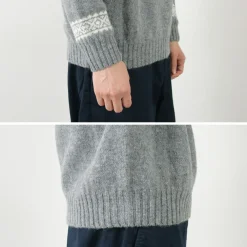 HARLEY OF SCOTLAND Knits^/ Fair Isle Crew Neck Sweater