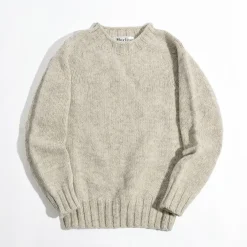 HARLEY OF SCOTLAND Knits^/ M3480-7 Shetland mid-gauge crew neck knit jumper