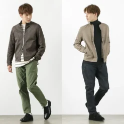 HARRISS Jackets^/ Knit Suede Double Zip Riders